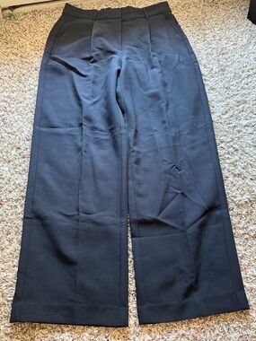 Old Navy Men's Black Wide-Leg Dress Trousers